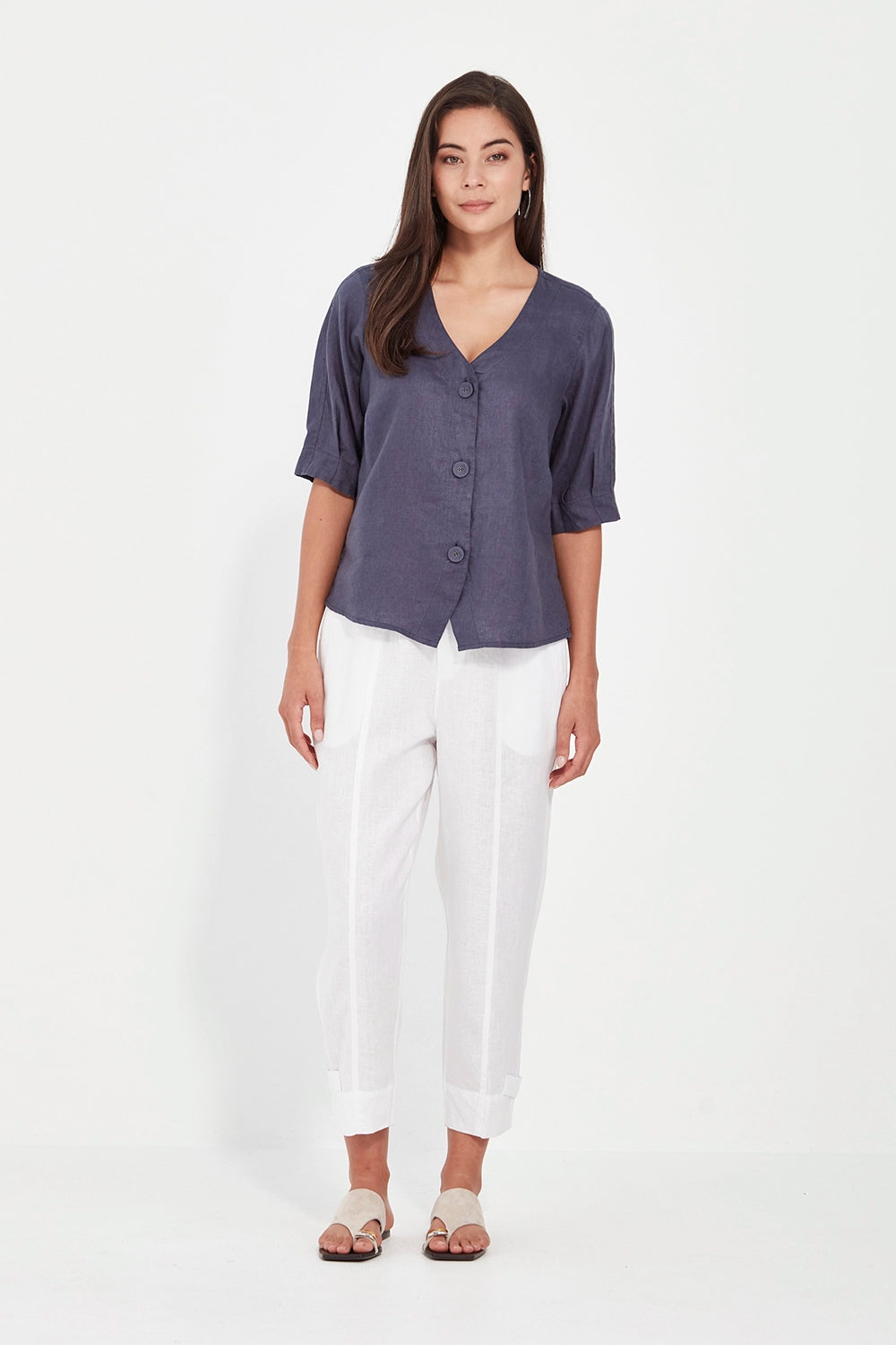 Verge Elena Pant in White 9725BR