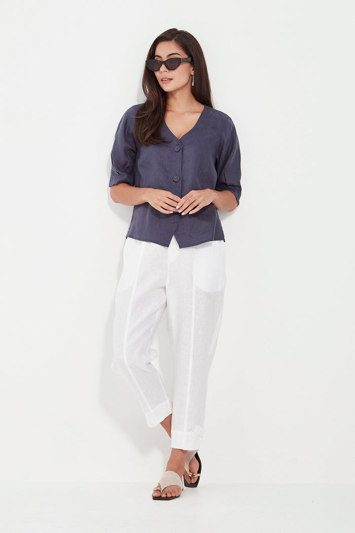 Verge Elena Pant in White 9725BR
