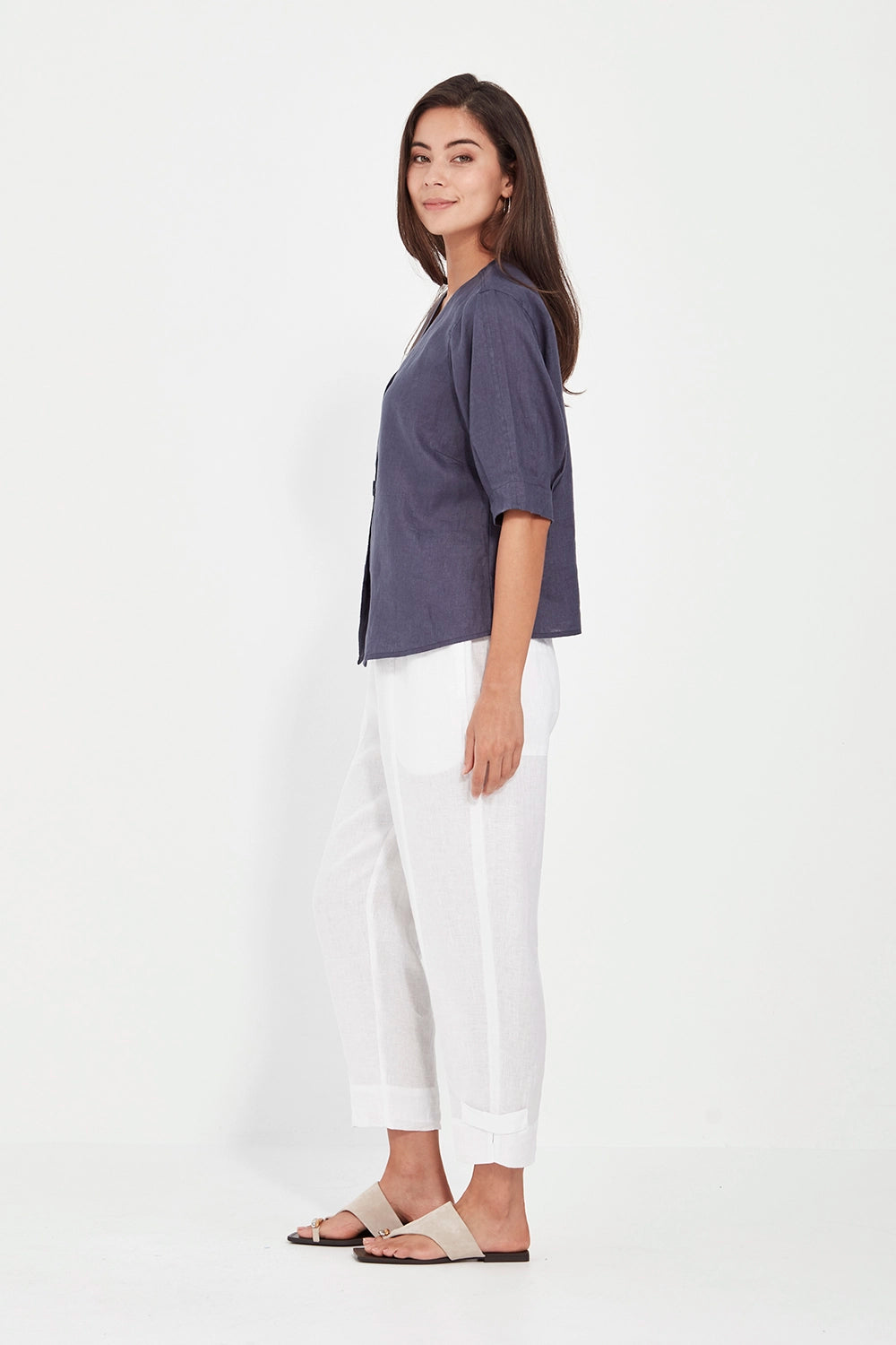 Verge Elena Pant in White 9725BR