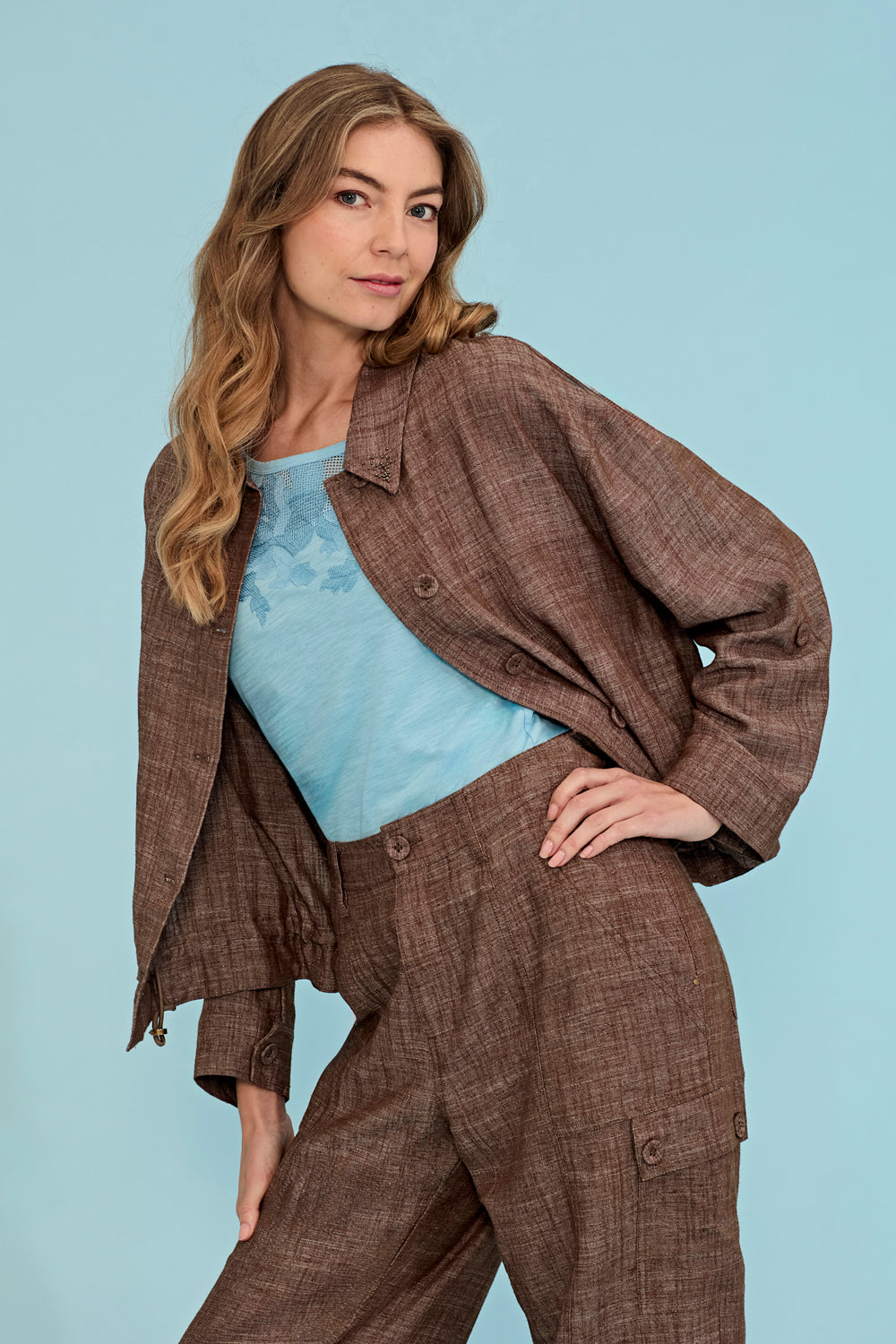 Verge True Jacket Plain in Cocoa 1405BR