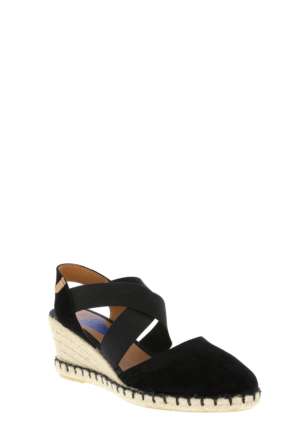 Verbenas Espadrille Wedge with Crossover Elastic VE-Mila