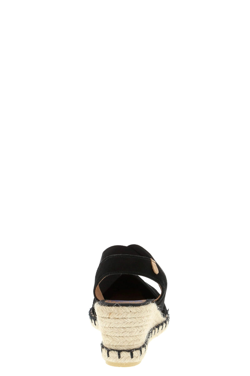 Verbenas Espadrille Wedge with Crossover Elastic VE-Mila