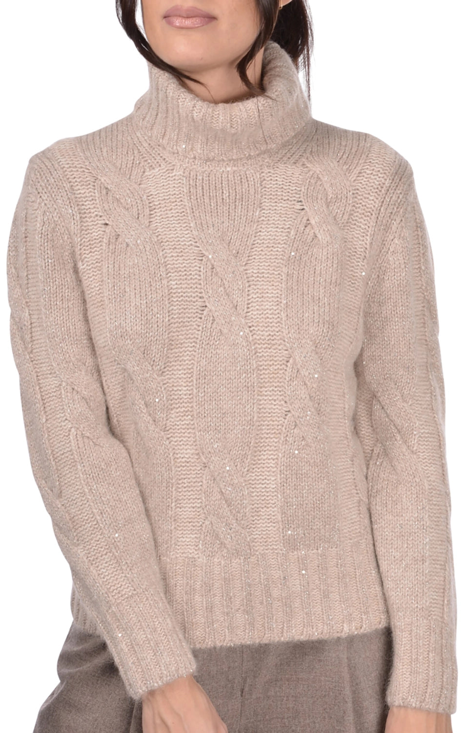 Gran Sasso Turtle Neck Cable Knit 10201-33110