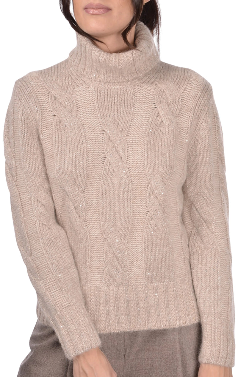 Gran Sasso Turtle Neck Cable Knit 10201-33110