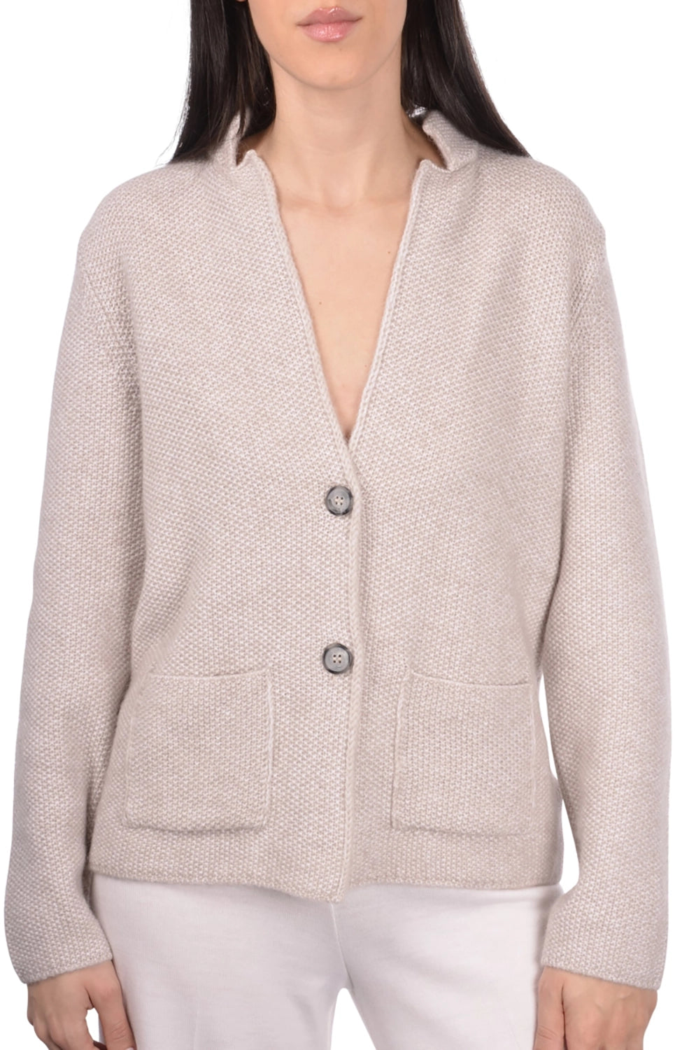 Gran Sasso Rice Stitch Cardigan 13202-39902