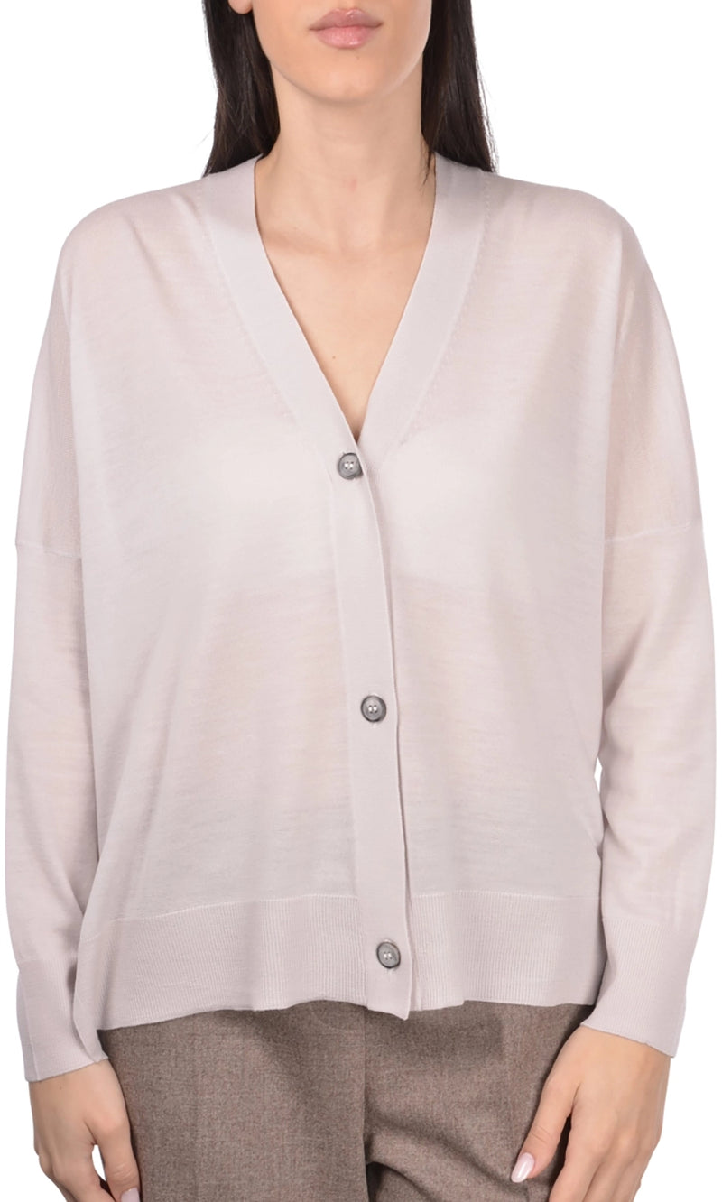 Gran Sasso Relaxed Cardigan with Drop Shoulder 43231-14730