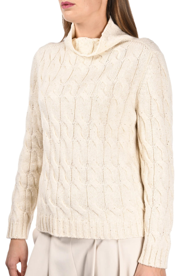 Gran Sasso Mock Braids Knit 13209-33009