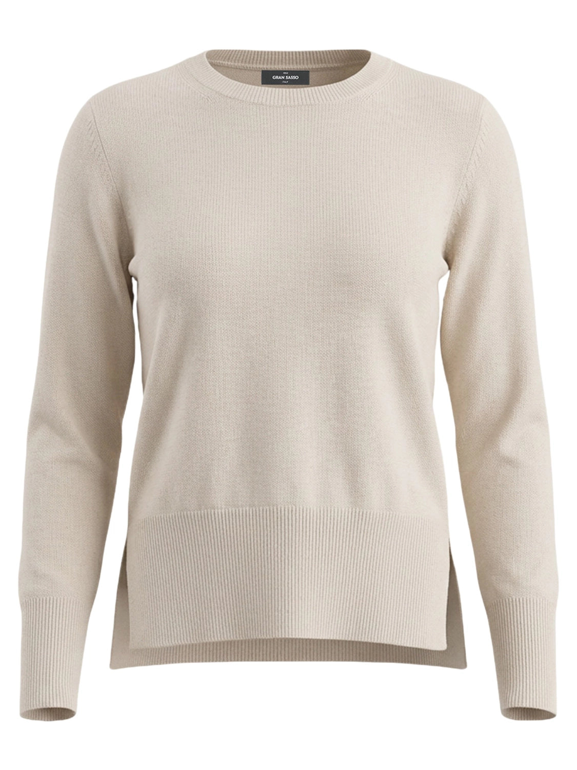 Gran Sasso Cashmere Lurex Crew Neck in Cream 58202-16102