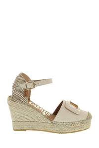 Vidorreta Espadrille Wedge with Buckle Decoration VI-06945NATI4