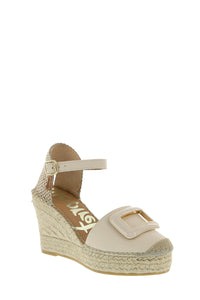 Vidorreta Espadrille Wedge with Buckle Decoration VI-06945NATI4