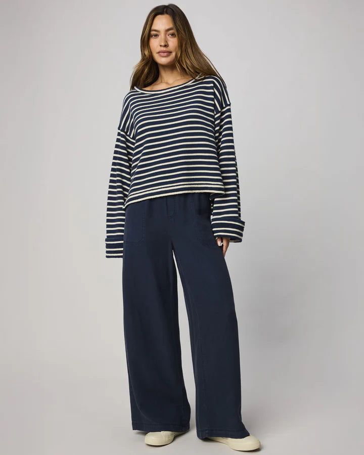 Splendid Angie Palazzo Pant in Navy RM3C880