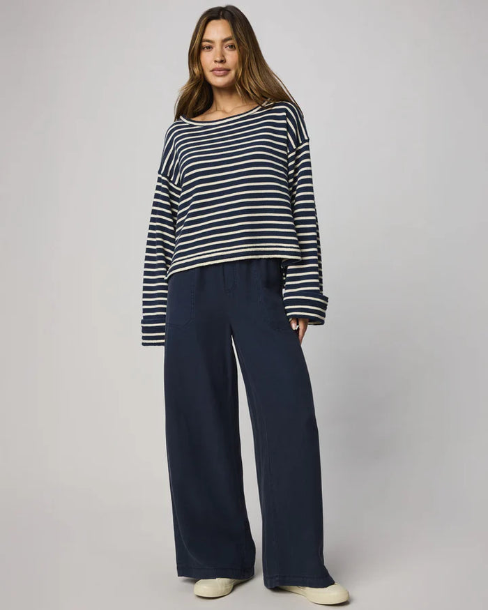 Splendid Angie Palazzo Pant in Navy RM3C880