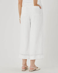Splendid Stella Linen Trim Pant in White RS6C660