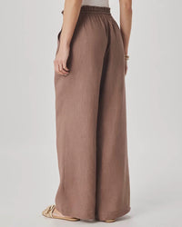 Splendid Stella Linen Trim Pant in Wicker RS6C660