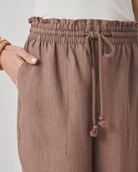 Splendid Stella Linen Paperbag Pant in Wicker RS6C830