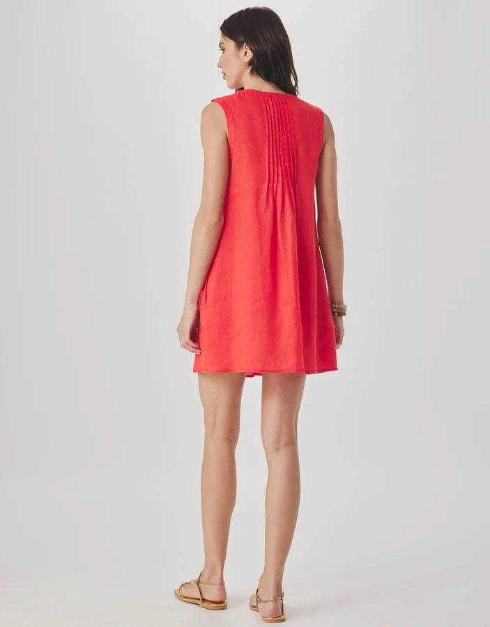 Splendid Stella Linen Mini Dress in Scarlet RS6D420