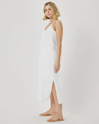 Splendid Stella Linen Pintuck Dress in White RS6D430