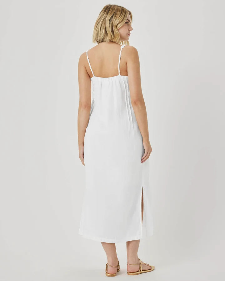 Splendid Stella Linen Pintuck Dress in White RS6D430