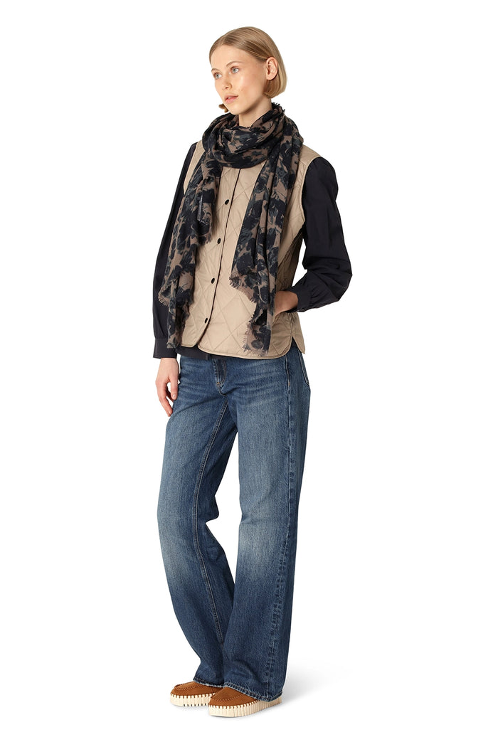 Ilse Jacobsen Butterfly Scarf in Beige Butterfly WOOCA02