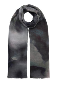 Ilse Jacobsen Moss Printed Scarf in Moss Print WOOCA03 - Pre-Order April Delivery