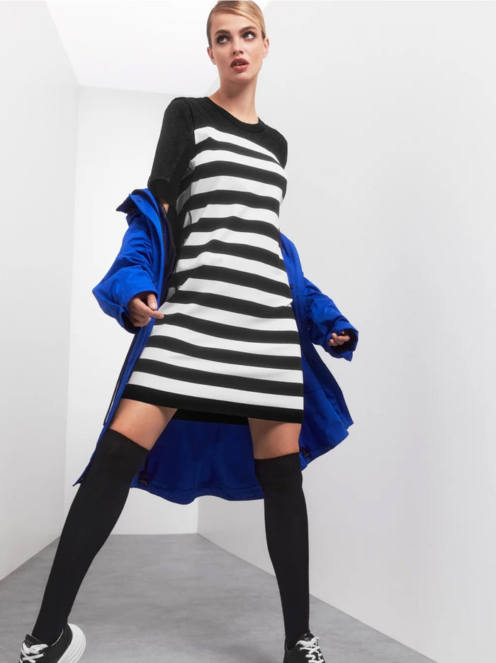 Marc Cain Dress With Block Stripe "Rethink Together" WS 21.11 M13 - Pre Order End of May Delivery