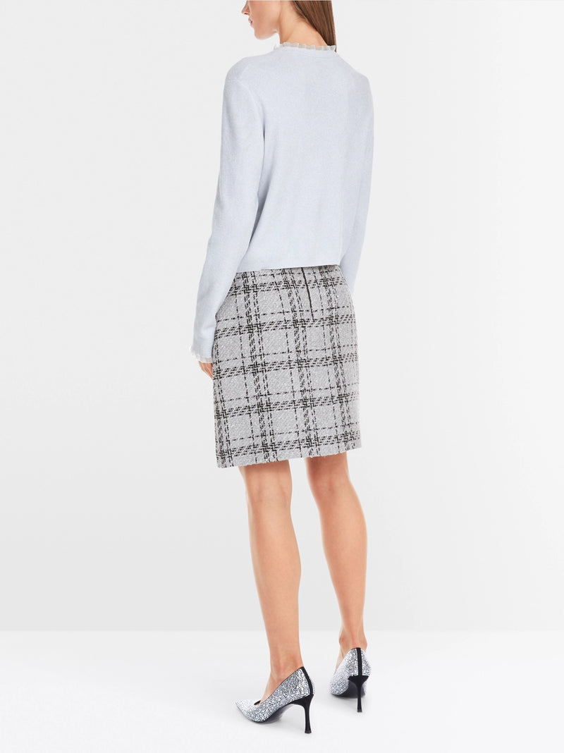 Marc Cain Glitter cardigan with ruffles YG 39.04 M53 - Pre-Order May Delivery