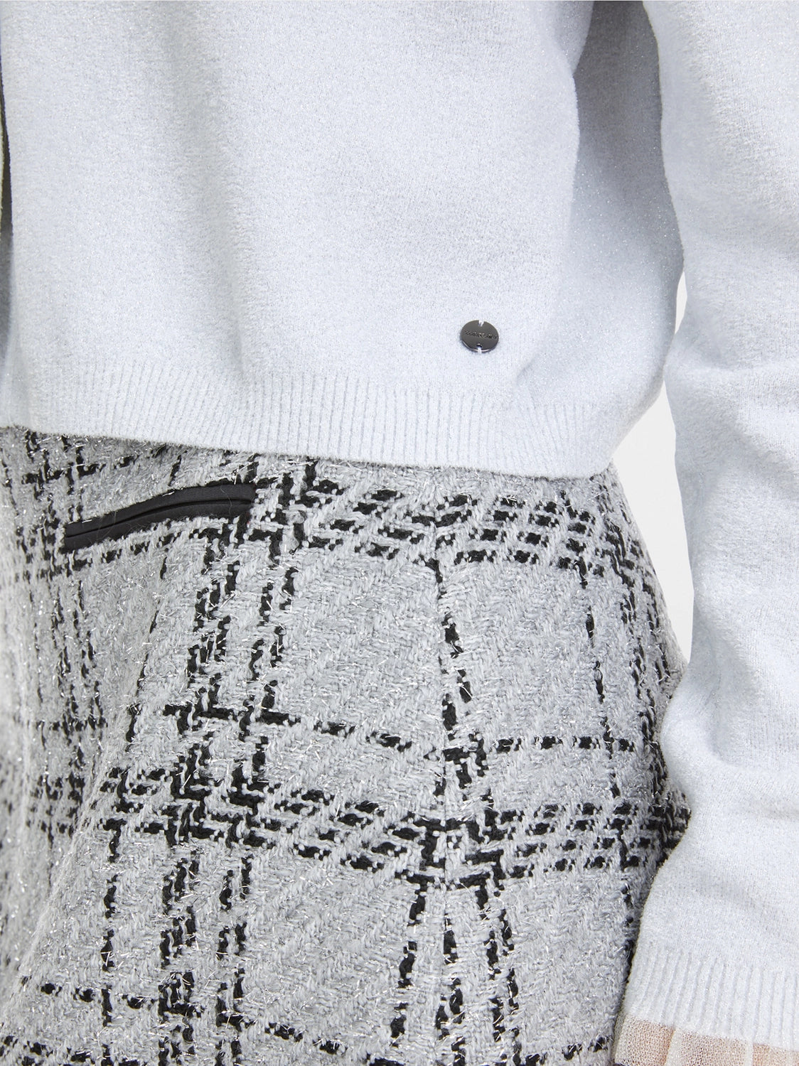 Marc Cain Glitter cardigan with ruffles YG 39.04 M53 - Pre-Order May Delivery