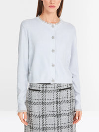 Marc Cain Glitter cardigan with ruffles YG 39.04 M53