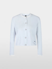 Marc Cain Glitter cardigan with ruffles YG 39.04 M53