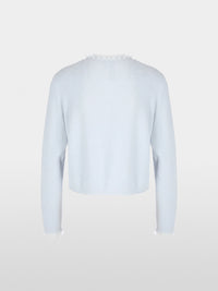 Marc Cain Glitter cardigan with ruffles YG 39.04 M53