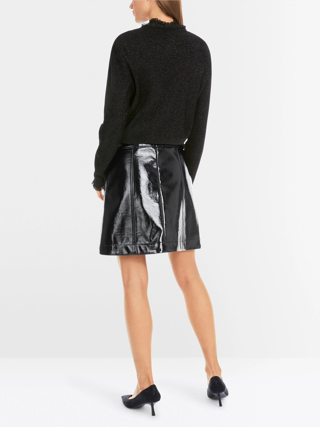Marc Cain Glitter cardigan with ruffles YG 39.04 M53 - Pre-Order May Delivery