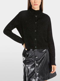Marc Cain Glitter cardigan with ruffles YG 39.04 M53