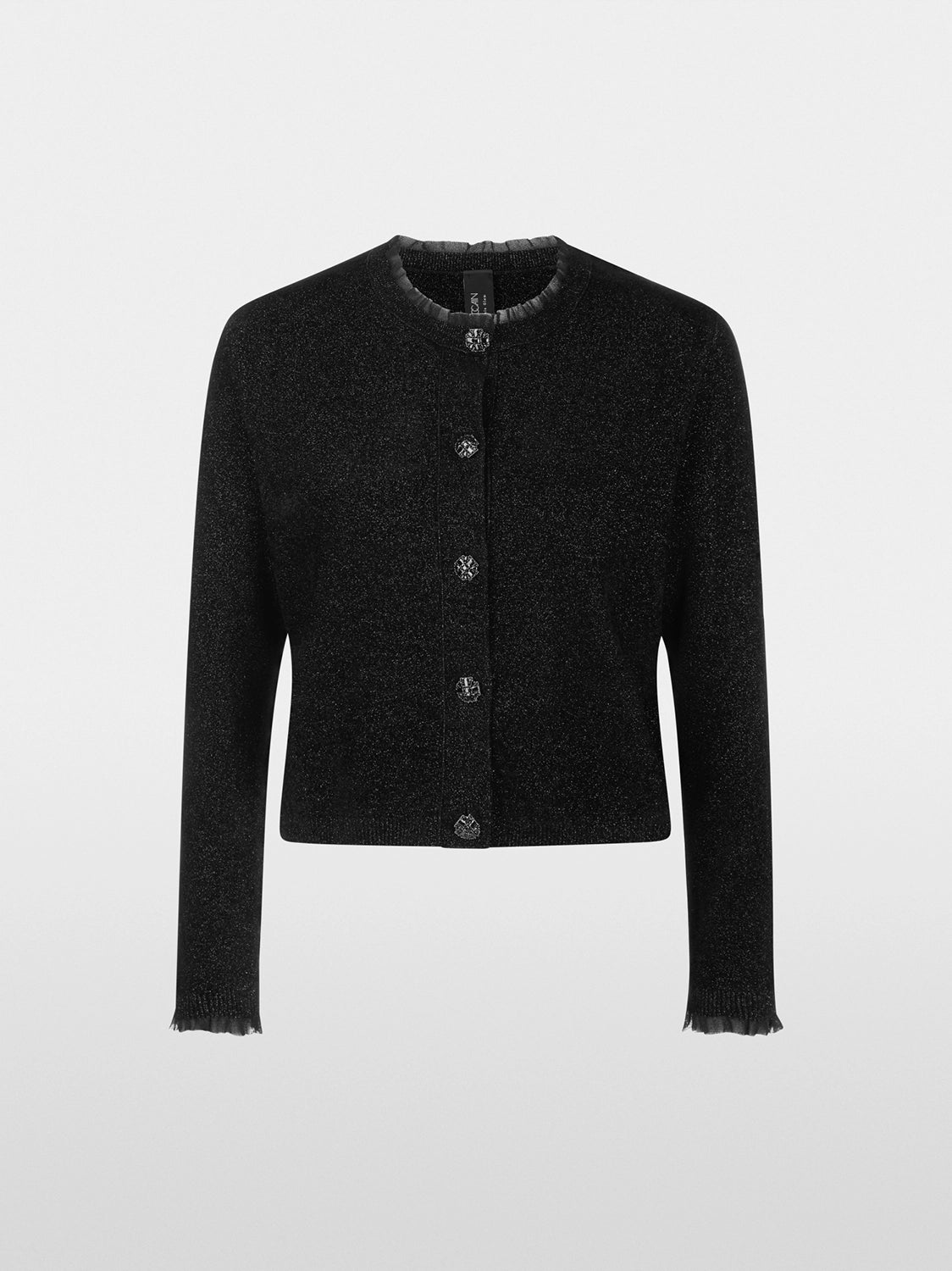 Marc Cain Glitter cardigan with ruffles YG 39.04 M53 - Pre-Order May Delivery