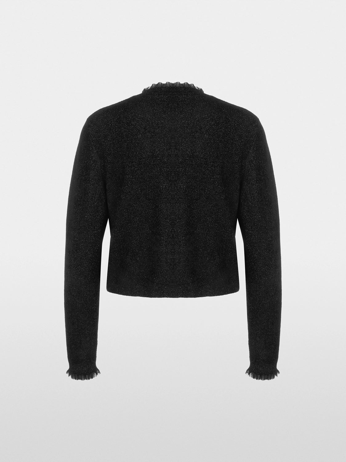 Marc Cain Glitter cardigan with ruffles YG 39.04 M53 - Pre-Order May Delivery