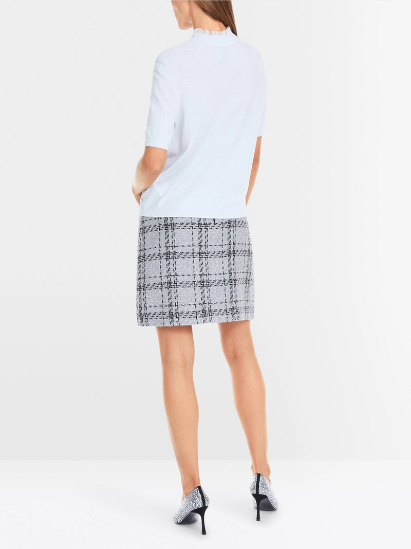 Marc Cain Short-sleeve pullover in glitter elegance YG 41.02 M53 - Pre-Order May Delivery