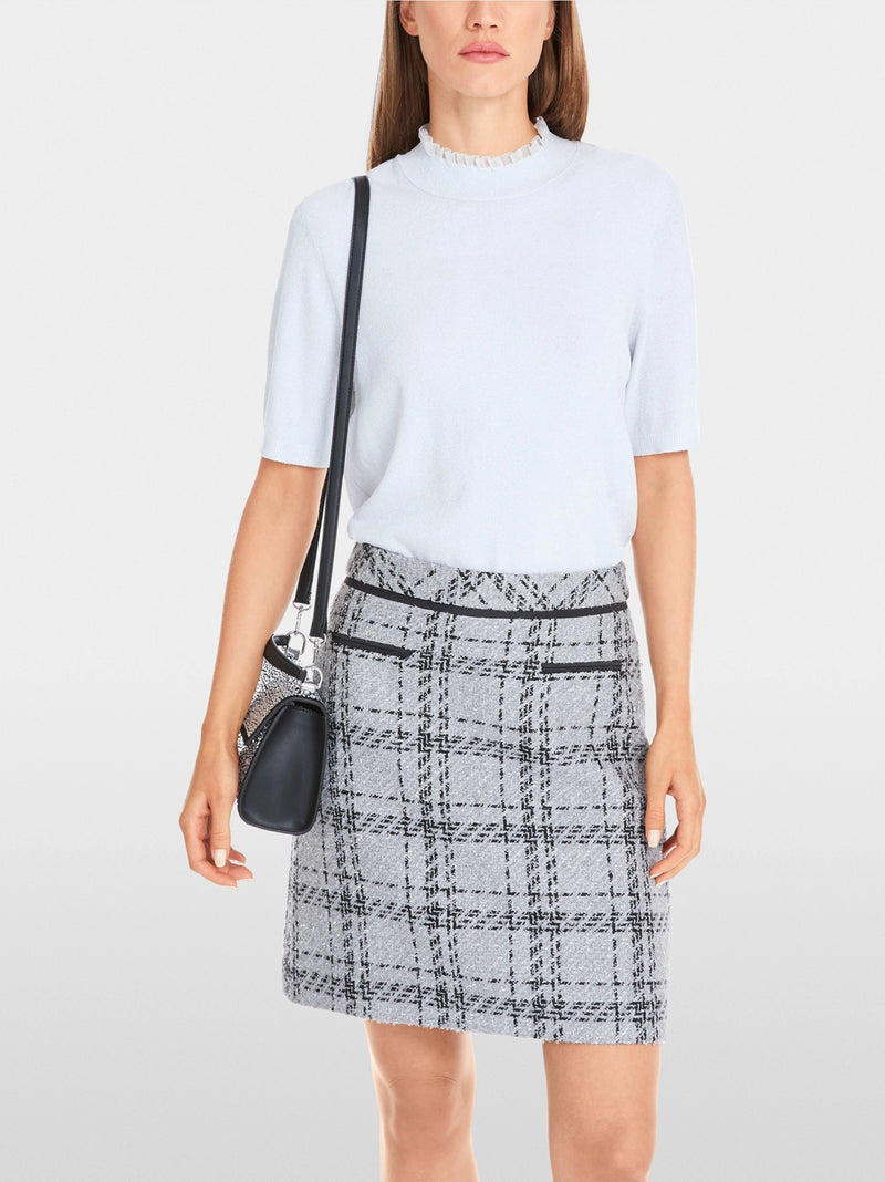 Marc Cain Short-sleeve pullover in glitter elegance YG 41.02 M53 - Pre-Order May Delivery