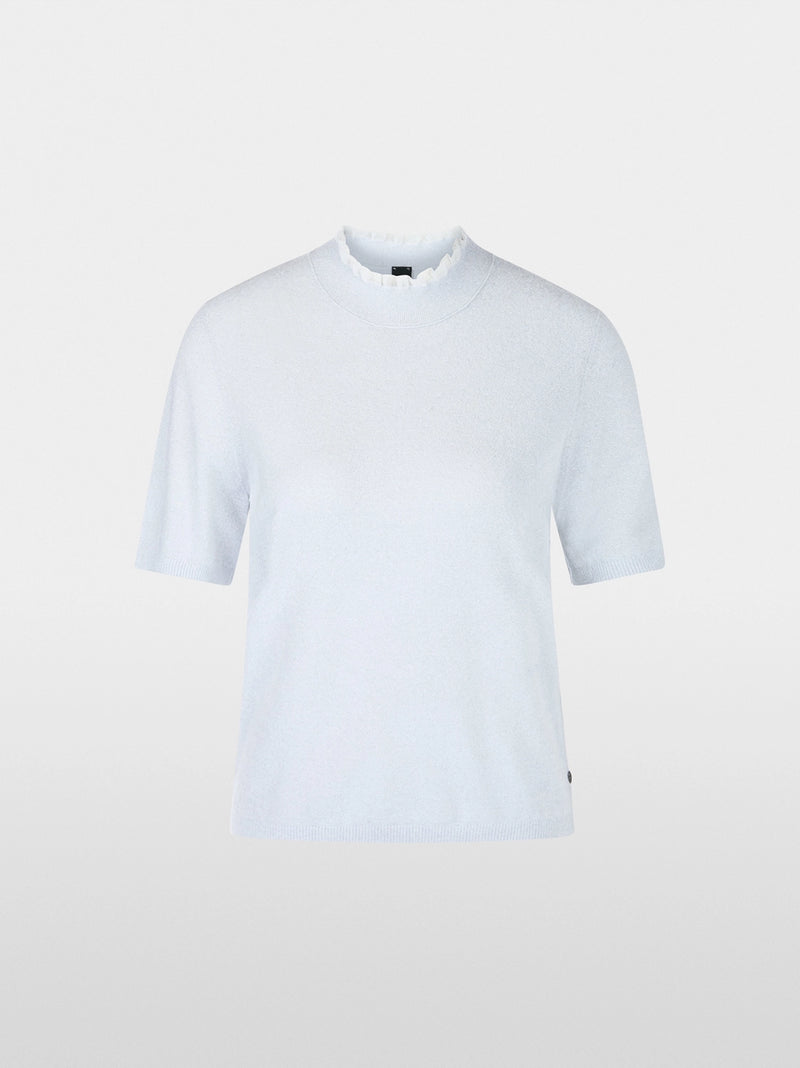 Marc Cain Short-sleeve pullover in glitter elegance YG 41.02 M53 - Pre-Order May Delivery