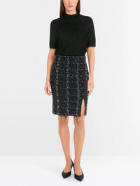 Marc Cain Short-sleeve pullover in glitter elegance YG 41.02 M53