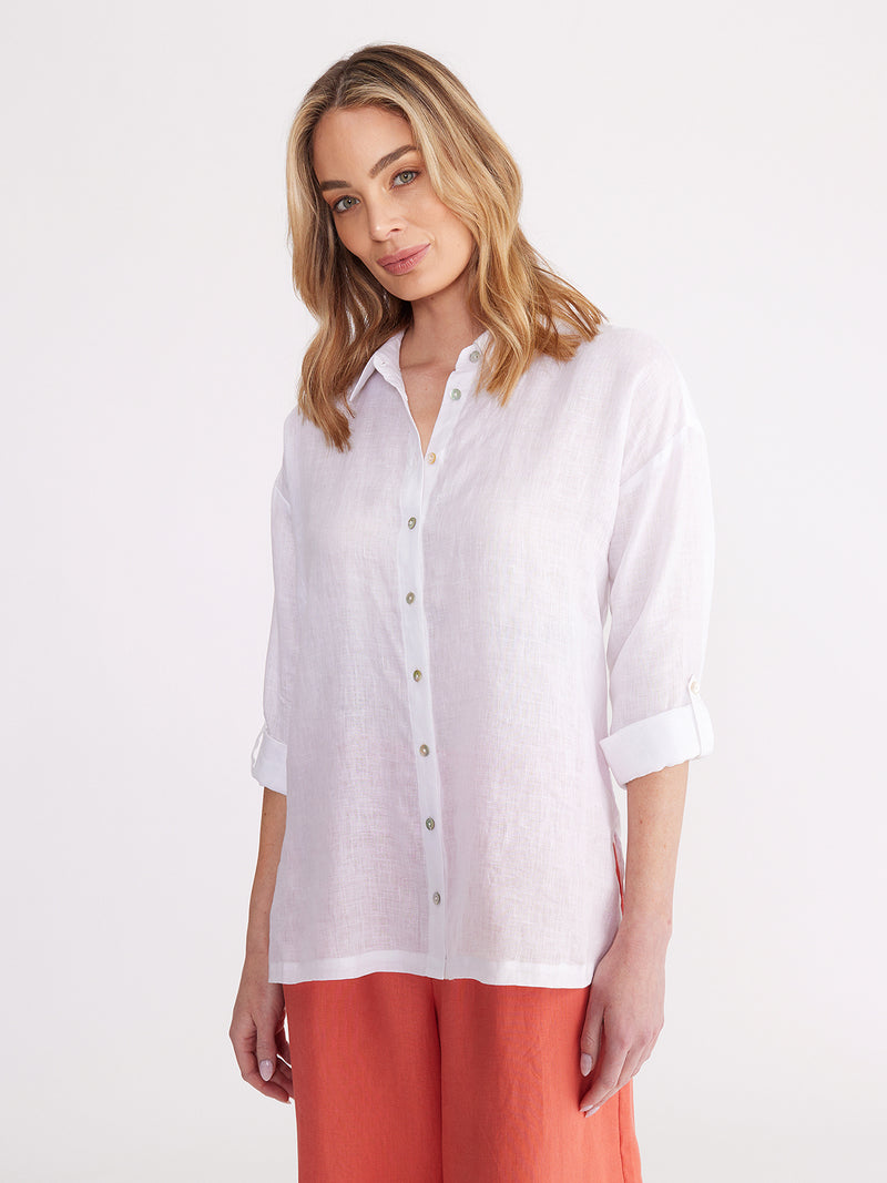 Yarra Trail Relaxed Linen Overshirt YT24S4014