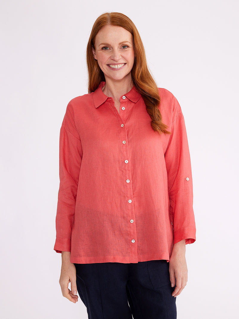 Yarra Trail Relaxed Linen Overshirt YT24S4014