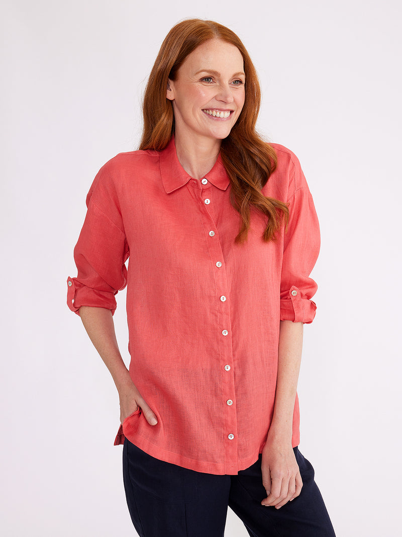 Yarra Trail Relaxed Linen Overshirt YT24S4014