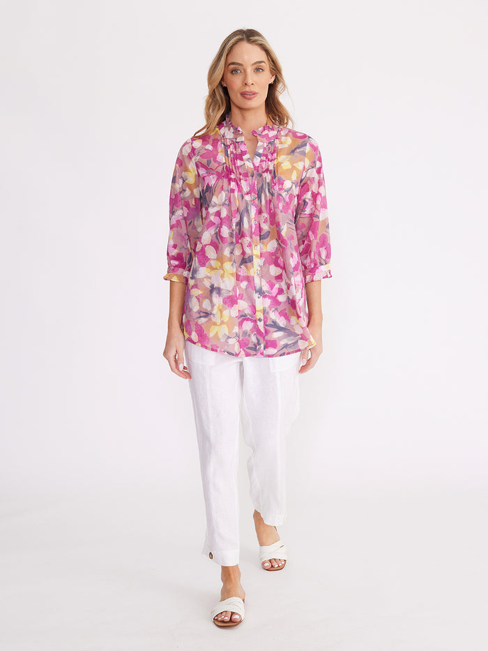 Yarra Trail Rose Petal Print Shirt YT24S4037