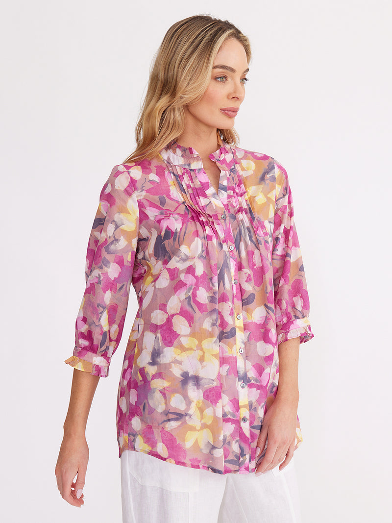 Yarra Trail Rose Petal Print Shirt YT24S4037