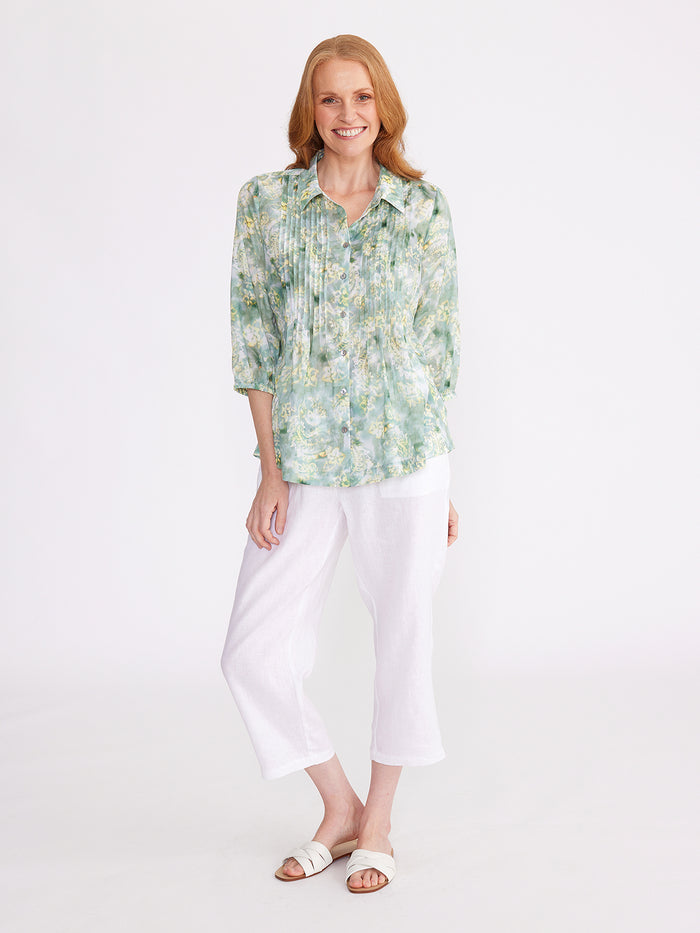 Yarra Trail Seafoam Swirl Print Shirt YT24S4046