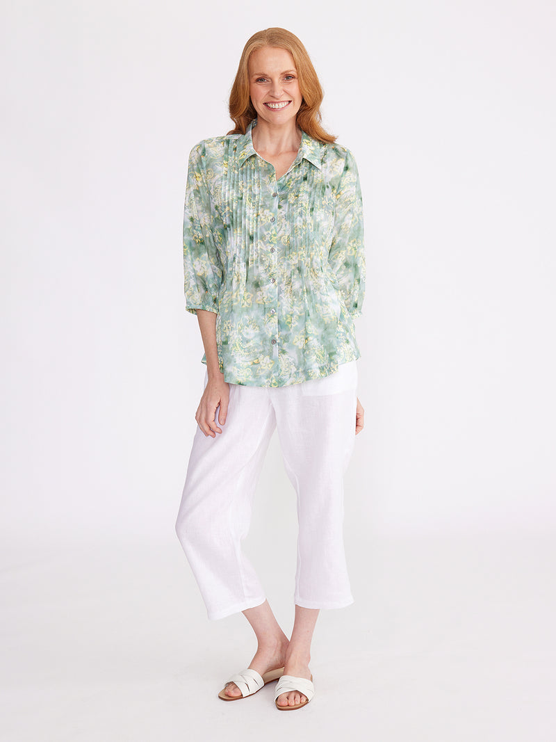 Yarra Trail Seafoam Swirl Print Shirt YT24S4046