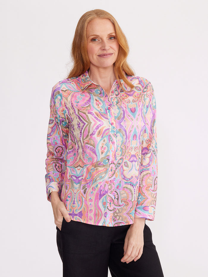 Yarra Trail Angel Paisley Print Shirt YT24S4058