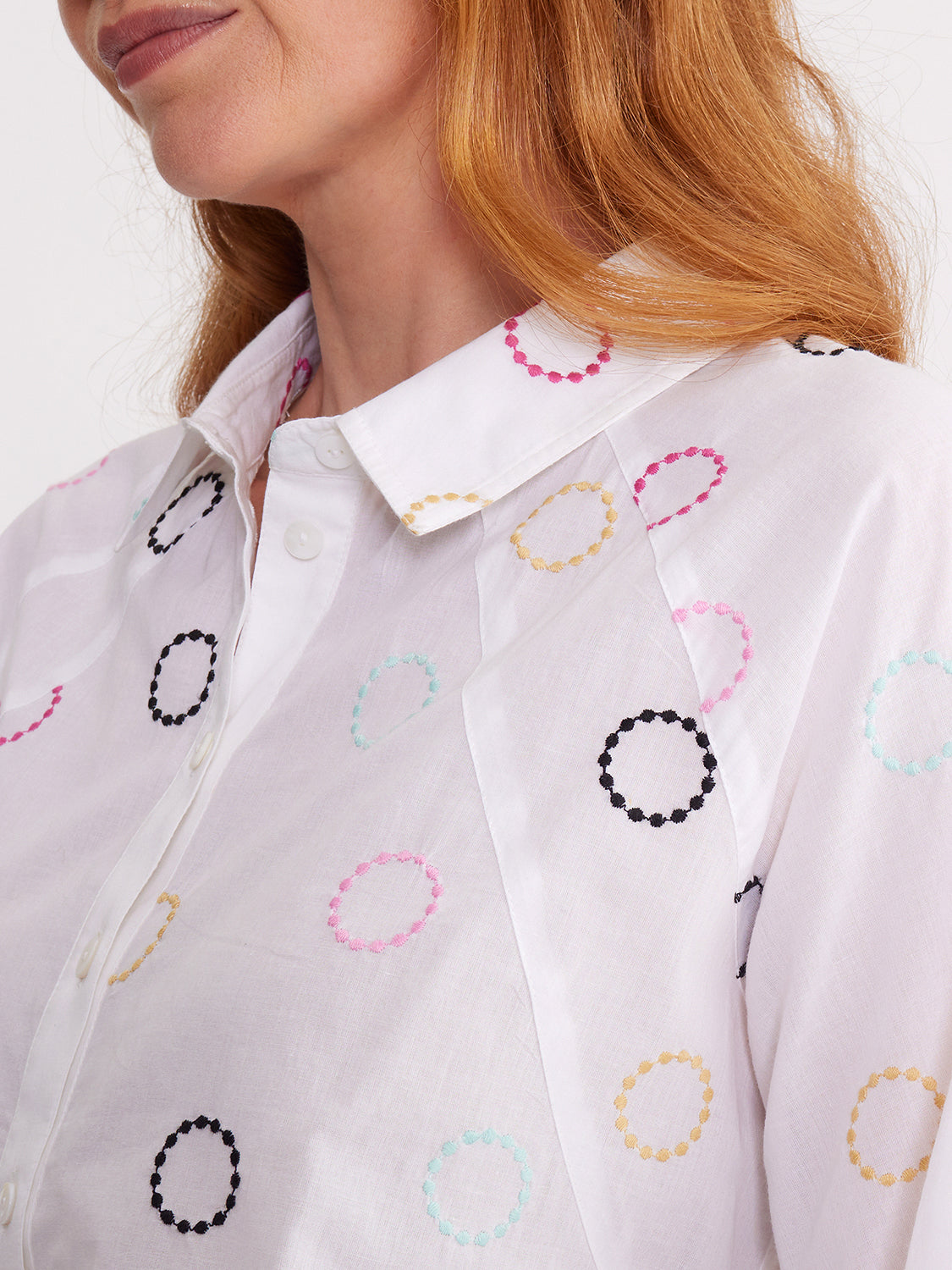 Yarra Trail Circle Embroidered Shirt YT24S4059