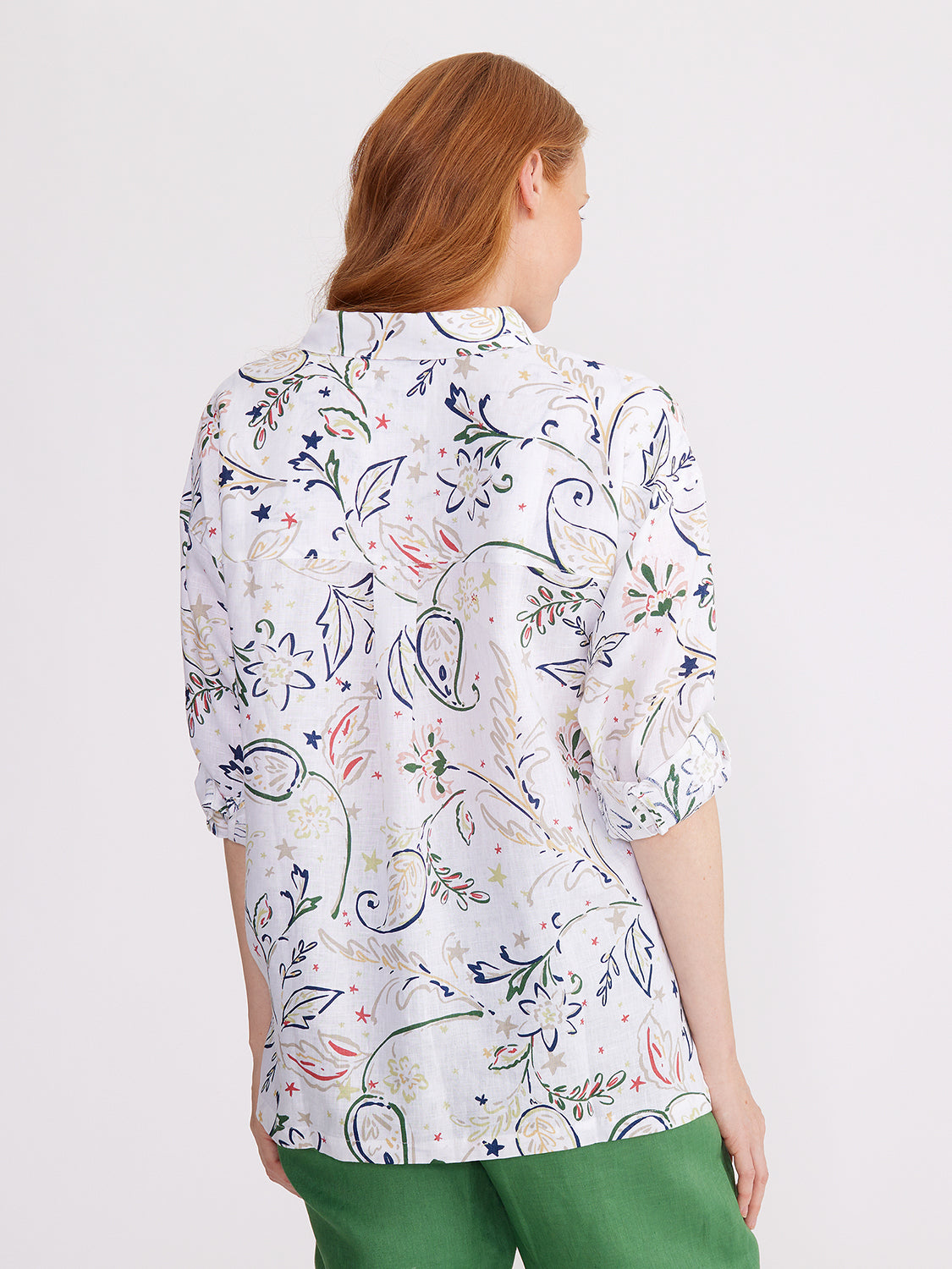 Yarra Trail Star Flower Linen Shirt YT24S4068