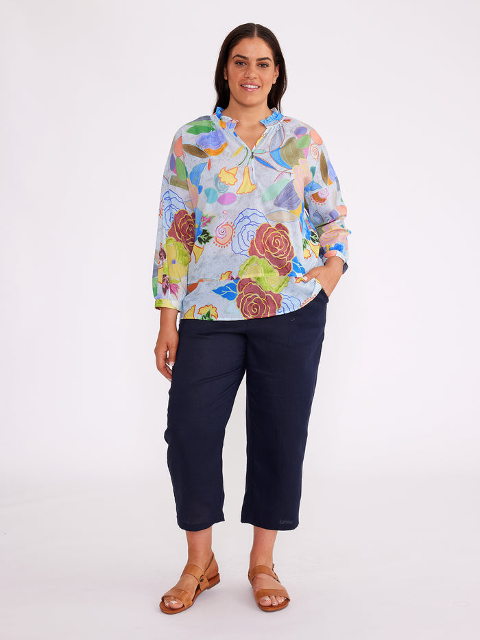 Yarra Trail Bouquet Print Top YT24S4070