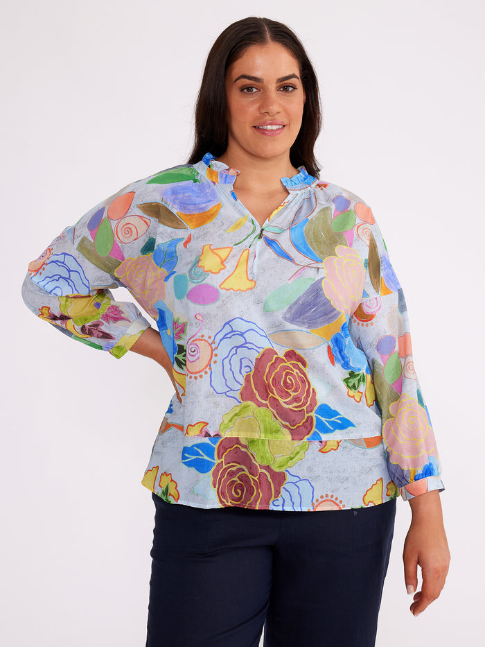 Yarra Trail Bouquet Print Top YT24S4070